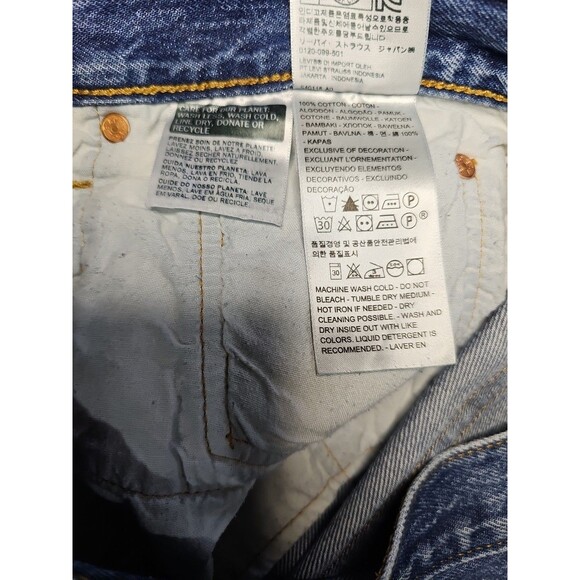 Levi's  501 S Jeans - Medium Blue - Picture 14 of 15